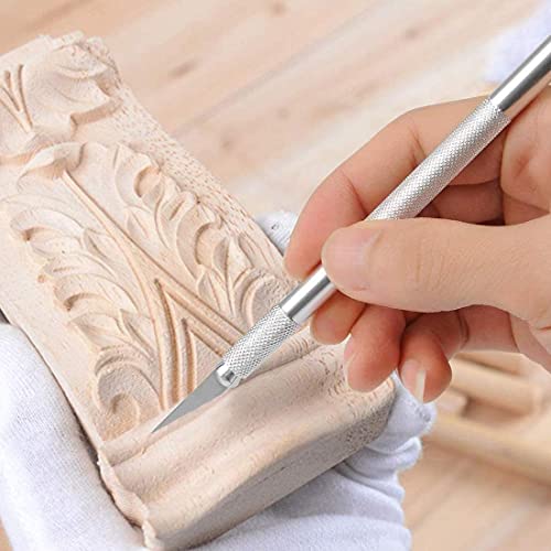 DIYSELF 23 Pack Exacto Knife Craft Knife Precision Carving Hobby Knife Kit, 20 Spare Art Knife Blades for Art, Scrapbooking, Stencil - color: Pink
