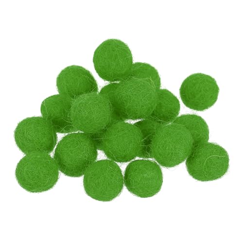 PATIKIL Wool Felt Balls Beads Wool Felting Pom 1cm 10mm Green for Home Decor DIY Crafts Handcrafts Project Pack of 20 - color: Green, size: 1 cm