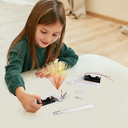 12 Bulk STEM Kits for Kids 8-12 Crafts, Science Projects Classroom Activities, Fiber Optic Light Experiments Craft Kit, Simple Electrical Circuits 4th 5th Grade, STEAM Return Gifts 8 9 10 11 Year Old