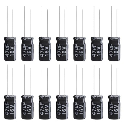 47uF 16V 5x11mm Electrolytic Capacitor 47 UF MFD 16 Volt 0.2x0.43in Aluminum Capacitors (Pack of 15) - style: 47uF 16V 5x11MM
