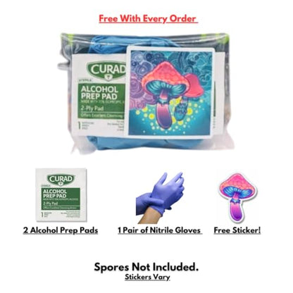 4 x 1lb - Rye Grain Mushroom Spawn Bags, with Injection Ports