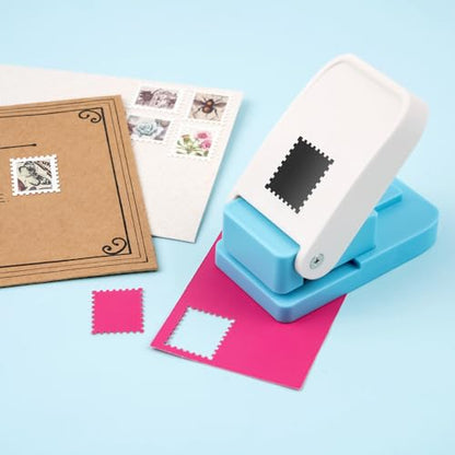 BAOFALI 3Pcs/Set Stamp Punch, 0.6 x 0.5 inch, 1 x 0.8 Inch, 1.5 x 1.2 inch Rectangular Stamps Punch, Lever Craft Hole Cutter Puncher, Paper Punches for Journaling Crafting DIY Scrapbooking Crafts - color: 1.5X1.25inch+0.6x0.5inch+1x0.8inch
