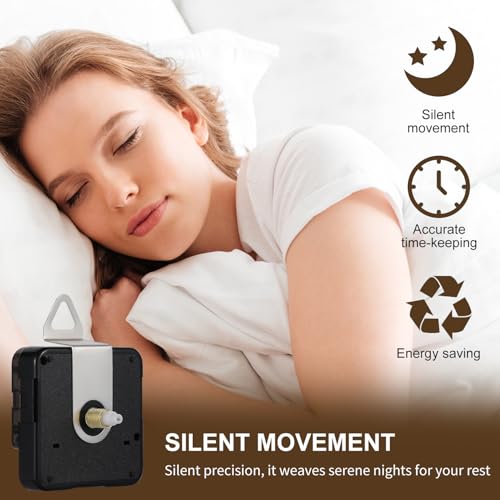 EMOON 2-Pack Quartz Clock Movement Replacement, Battery Operated Silent Clock Mechanism Kit for DIY Wall Clock Repair & Custom Clocks, Total Shaft Length 2.2*2 - size: Total Shaft Length 2.2 inches*2