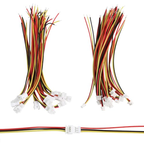 40Pcs JST 1.25mm 3Pin Male Female Terminal Wire, 100mm 26AWG - size: 1.25mm 3P