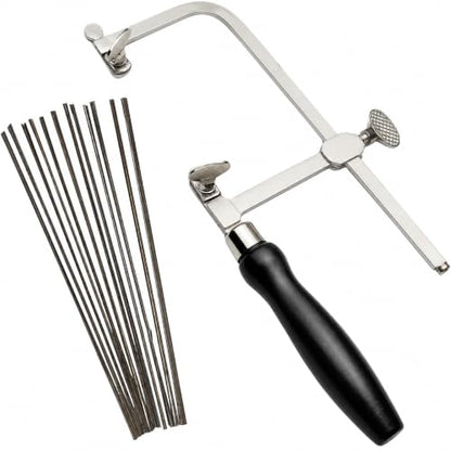 German Style Adjustable Jewelers Saw Frame with 144 Assorted Blades