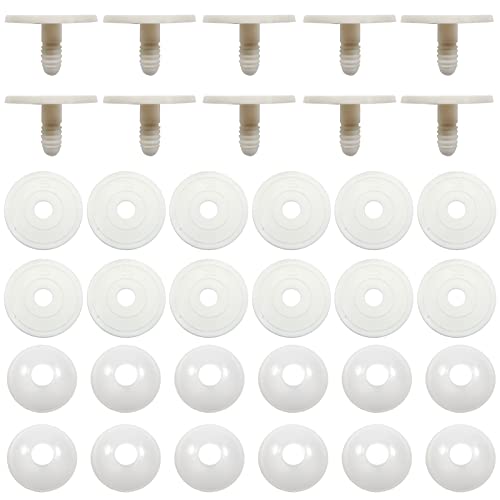 TOAOB 20 Set 55mm Joints for Amigurumis Crochet White Movable Plastic Animals Joints for Crochet Stuffed Animals Crafts Puppets Limbs and Arms Leg Neck Joints Making - size: 55mm