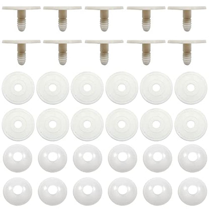 TOAOB 20 Set 55mm Joints for Amigurumis Crochet White Movable Plastic Animals Joints for Crochet Stuffed Animals Crafts Puppets Limbs and Arms Leg Neck Joints Making - size: 55mm