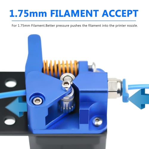 Haldis 3D Dual Gear Extruder, Upgraded Aluminum Alloy Block Bowden Extruder 1.75mm Filament for Creality Ender 3 Cr10 Cr-10 Pro Cr-10s Tornado