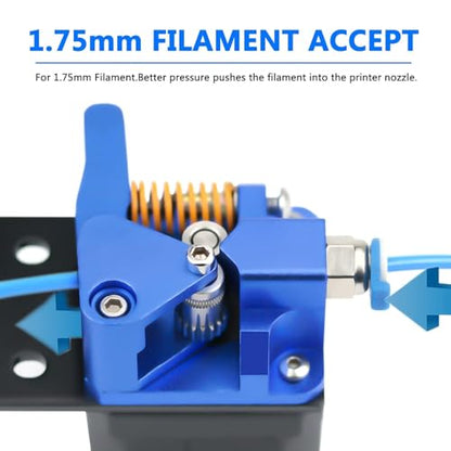 Haldis 3D Dual Gear Extruder, Upgraded Aluminum Alloy Block Bowden Extruder 1.75mm Filament for Creality Ender 3 Cr10 Cr-10 Pro Cr-10s Tornado