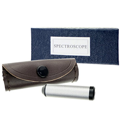 TEKCOPLUS Handheld Diffraction Spectroscope, Precise Small Diffraction Spectrometer Jewelers Eye Loupe Jewelry Magnifier for Gemstone Gem Gemology Gemological 55 mm Length Analysis Kit