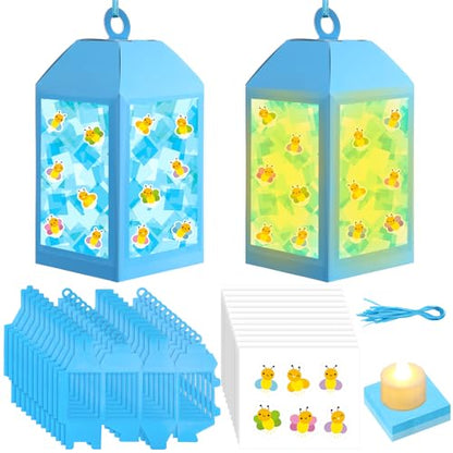 Simgoing 12 Sets Firefly Crafts Camping Vbs Firefly Tissue Paper Craft Kit - style: Firefly