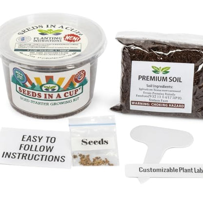 Seeds In A Cup® | Apple Seed Starter Grow Kit | Grow A Real Apple Tree Indoors or Outdoors | Easy DIY Gardening Gift | Mini Greenhouse Planter with Premium Soil & Apple Seeds