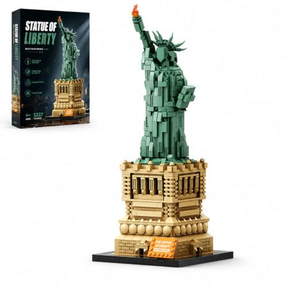 Statue of Liberty Building Sets 1470 Pieces Architecture Model Kit with Display Base New York City Landmark Souvenir Gift Construction Toy for Adults & Teens - color: Green