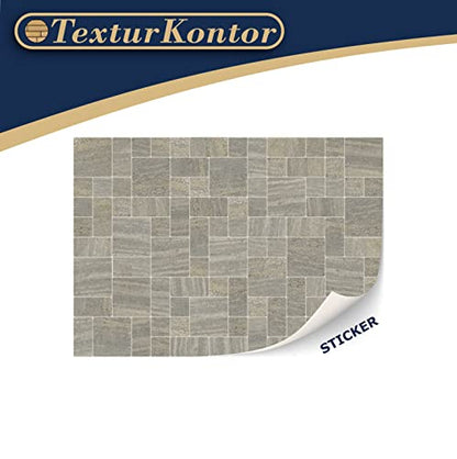 3 Sheets Self Adhesive Floor Tiles for Dollhouse 1:12 Scale (Mosaic Natural Stone) - style: Mosaic Natural Stone