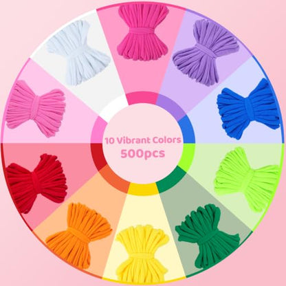 PREBOX Weaving Loom Loop Refill,7 Inch 500 Pcs in 10 Vibrant Colors, Potholder Loops, Loom Refill Loops Craft for Kids - color: Loom Refill - Multicolor - 288pcs