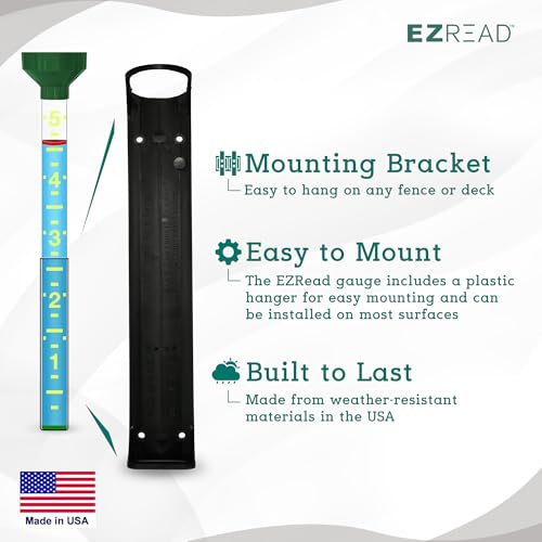 Headwind EZRead 26” Giant Professional Outdoor rain Gauge, USA Made Heavy Duty All Weather Freeze Proof mountable with Float, Hunter Green (820-0019) - color: Hunter Green, size: 26-Inch