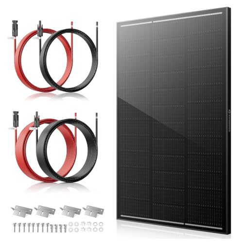 100W Solar Panel Kit,4pcs Brackets,2.5m Cable,6m Cable