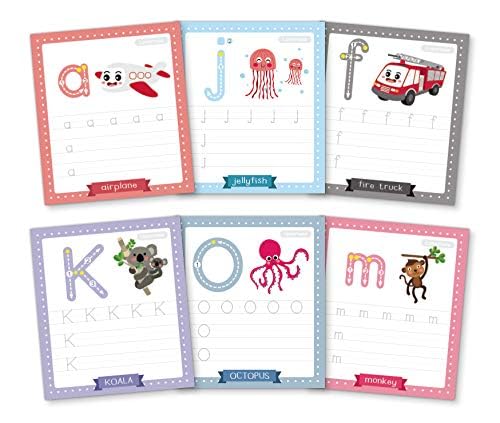 Alphabet & Number Tracing Cards for Ages 3+, Reusable Dry Erase Cards - style: Tracing Cards