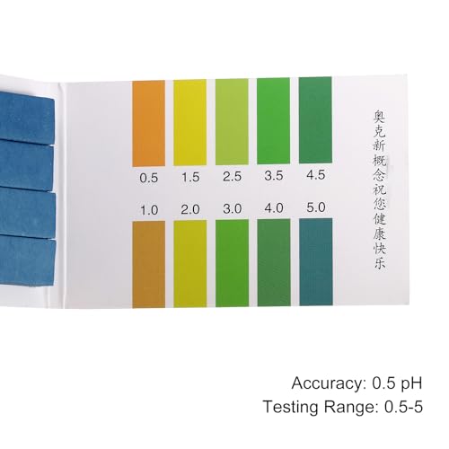 PATIKIL PH Test Strips 0.5-5, 4 Pack 320 Indicator Papers Litmus Tester for Water Food Soil Alkaline Acid Testing - style: PH 0.5-5