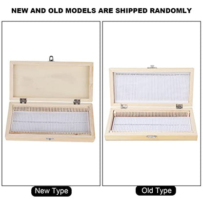 Biology Glass Prepared Microscope Slides Specimens Wooden Slide Storage Box Case