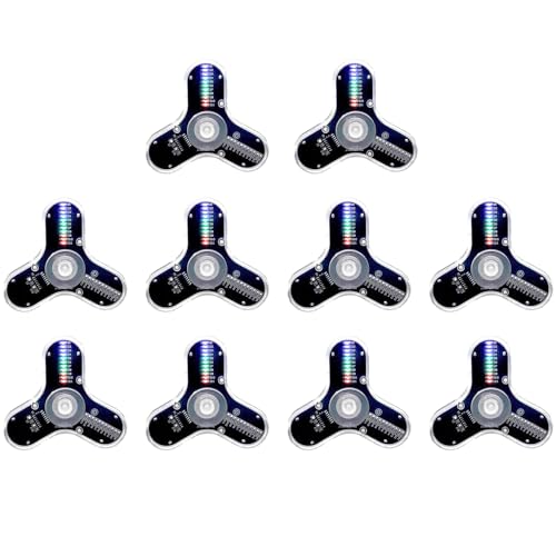 10PACK ISolderStore Soldering Practice Kit 3 Leaves LED Rotating Gyroscope DIY Kit SMD Soldering Project Electronics DIY Kit