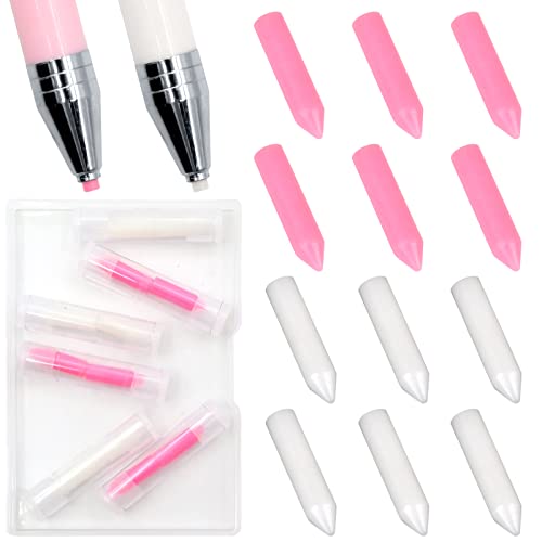 ZYNERY 12 PCS Diamond Painting Wax, Diamond Art Wax Refills Pen Replacement Glue Clay Accessories, Replacement Tips for Art Pens Refillable DIY Craft Dotz Accessories - color: Wax wick*12