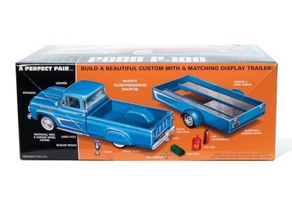 AMT - 1960 Ford F-100 Pickup w/Trailer New Tooling (AMT1407)