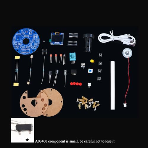 STEM Humidity DIY Kit Soldering Practice Kit Humidity Soldering Project with Temperature OLED Display for Electronics Enthusiasts Learn Arduino Programming & Circuit Design