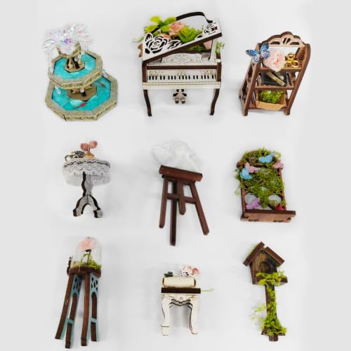 Book Nook Kit DIY Miniature House 3D Wooden Puzzle - Rose Manor - color: Rose Manor