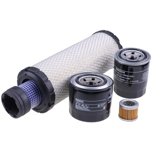 FridayParts Filter Kit Compatible for John Deere Compact Excavator 35D 50D With Yanmar 3TNV88-BNHB Engine Replacement