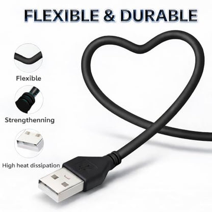 1.64ft Black USB Pigtail Cable 2-Pack with Wire Connectors - color: Wire Connectors&Black 1.64FT USB 2.0 Male