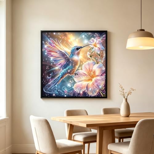 Diamond Art Kits for Adults,Hummingbird Flower Diamond Painting Kit - color: KM1241-1