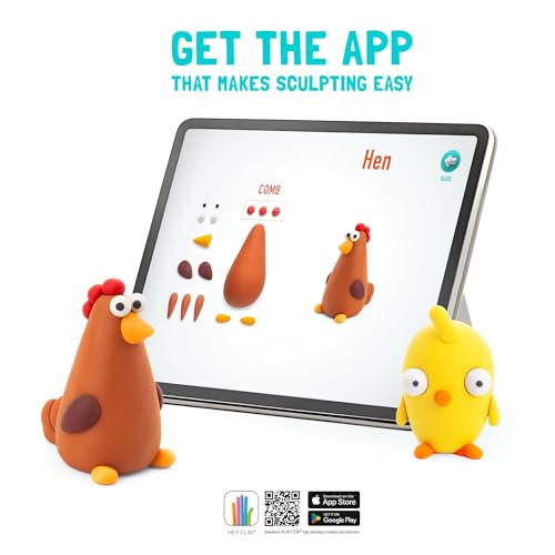 HEY CLAY Modeling Air-Dry Clay Kit for Kids Creative Gift Age 3+ (3 cans) - color: Hen