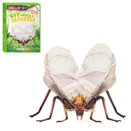 3D Acrylic Insect Puzzle DIY Bug Model Kit Animal STEM Gift - color: Bell Cricket