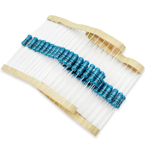 50 Pcs 1W 1% Tolerance 680 Ohm Metal Film Resistor Resistance for DIY Project and Experiments - size: 1W 680Ω