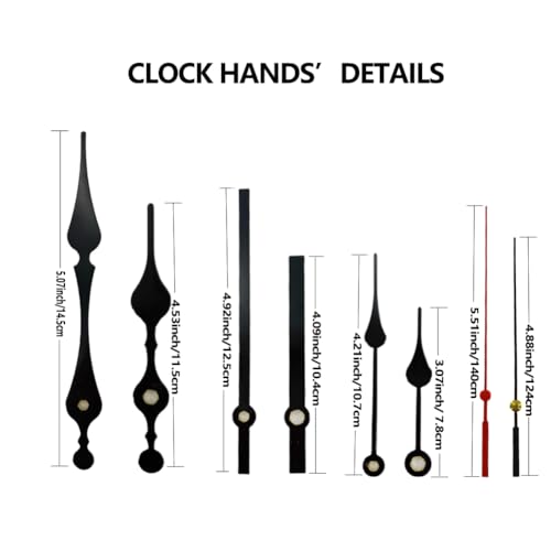 Clock Mechanism Replacement - Quartz Battery Operated Movement Silent Clocks Kit DIY Repair Parts (12mm) - size: 12 mm