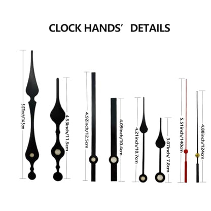 Clock Mechanism Replacement - Quartz Battery Operated Movement Silent Clocks Kit DIY Repair Parts (12mm) - size: 12 mm