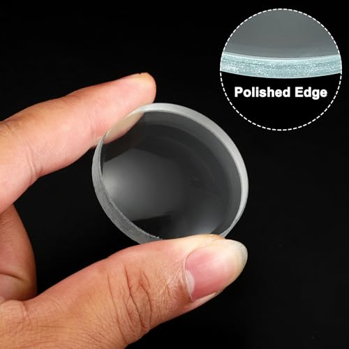 PATIKIL 4" (100mm) Focal Length Double Concave Lens, 3 Pack 40mm Diameter 6mm Height Glass Optically Polished Round Edges Lens for Physics Experiment, Clear