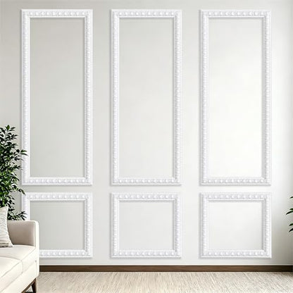 Peel and Stick Wall Molding Kit,Wainscoting Panel Accent Wall Molding Trim - color: Bead-24x54in