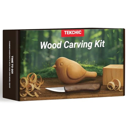 Wood Carving Kit, 13Pcs Whittling Kit with Carving Knives for Beginners - color: Bird Wood Carving Kit