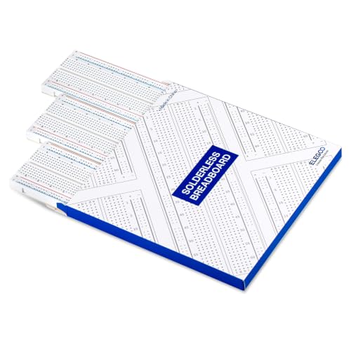 ELEGOO 3pcs Breadboard 830 Point Solderless Prototype PCB Board Kit (Pack of 2) - size: 3 PCS 830 Point (Pack of 2)