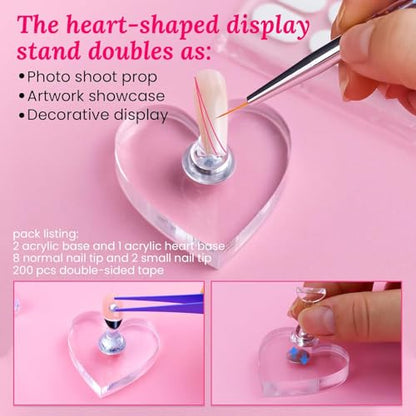 Wooden Stand for Nails Art Display Practice 2 Set - color: Wood, size: Large