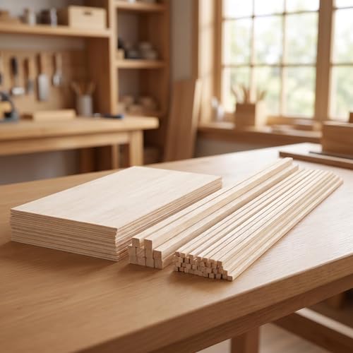 150pc Balsa Wood Kit with Sticks & Sheets