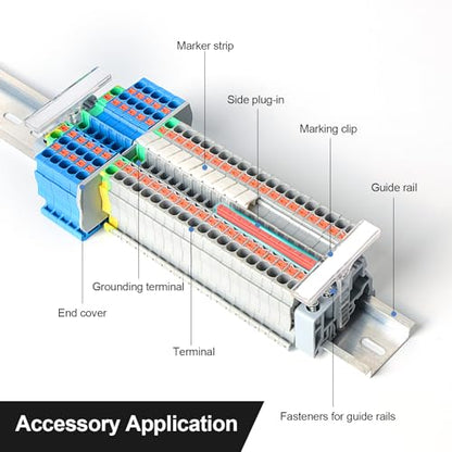 10Pcs FBS 10-5 Side Plug-in DIN Rail Terminal Block - color: Red, size: 10 Pcs
