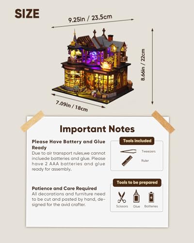 DIY Miniature House Kit Dollhouse Kit for Adults to Build Mini Magic House - color: Magic Treasure House