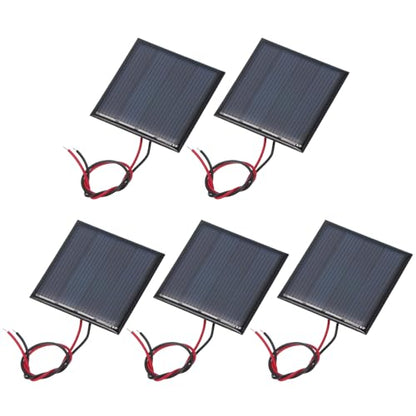 MECCANIXITY 5 Pcs 2V 0.22W 110mA Mini Solar Panels with 2 Cable - style: 2V 0.22W 110mA