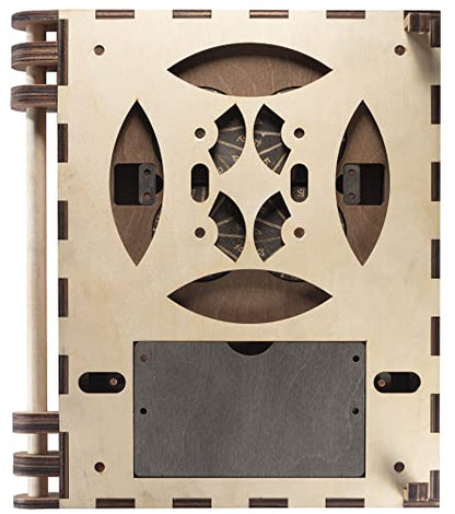 The Original Codex Silenda - The Build Your Own 3D DIY Mechanical Wooden Puzzle Book - Can You Unlock Each Page to Open the Next? Amazing DaVinci Brain Challenge Puzzle Box for Teens or Adults