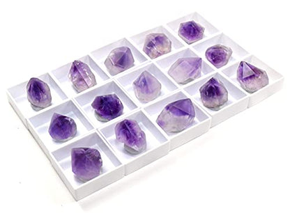 HQRP 45 Carat Purple Amethyst Point in Box Natural Sparkling Quartz Crystal Collectible Mineral Gemstone Spesimen - Morocco (1PC) - color: Purple Amethyst