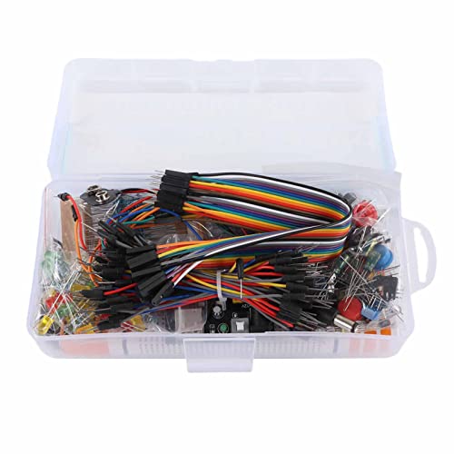 Electronics Component Kit, Starter Fun Assortment with Resistor Capacitor Diode Module, for Beginners Learning to Program R3 Development Board