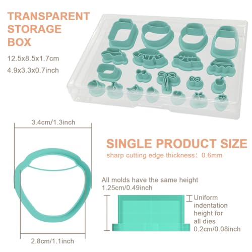 20Pcs Food Jars Polymer Clay Cutters Fruits Clay Earrings Cutters Polymer Jewelry Cutter for Earrings Making Birthday Party DIY Supplies - style: Food cans